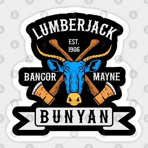 Lumberjack Bunyan Sticker by nickbeta